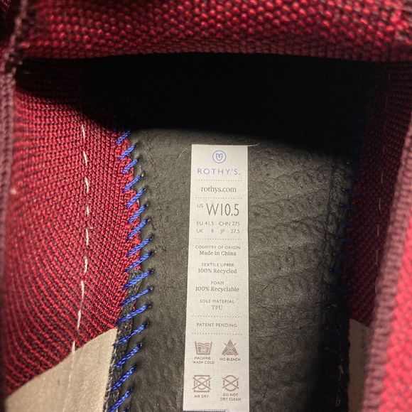 Rothy's Red Slip-On Sneakers - Picture 7 of 10